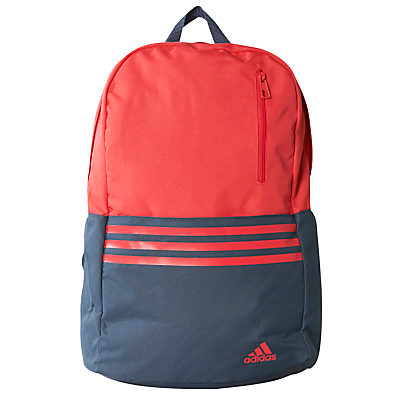 Adidas Three Stripe Versatile Backpack, Pink/Grey Adidas Three Stripe Versatile Backpack, Pink/Grey